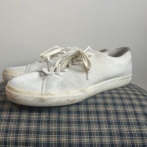 Vince Griffith Knit Low Top Sneakers Mens 11.5 White Grey Good Condition